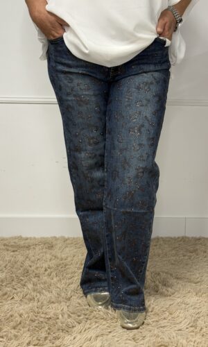 Spijkerbroek met glitters ZN219-1