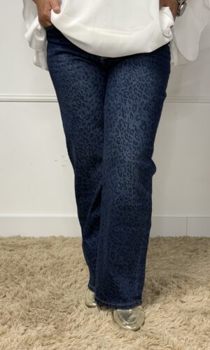 Spijkerbroek panter blauw ZN283-2