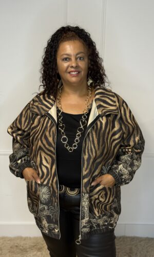 Bomber jasje met print Bailey