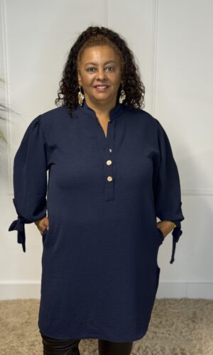 Top/tuniek v-hals met knoopjes Margriet