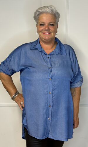 Viscose denim blouse Liva