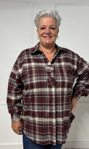 Blouse met ruit print Wilma