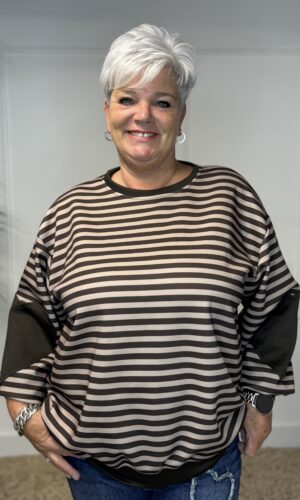 Sweater met streepjes print Bea