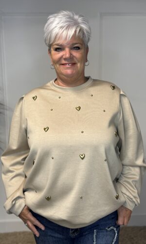 Sweater met hartjes Sophie