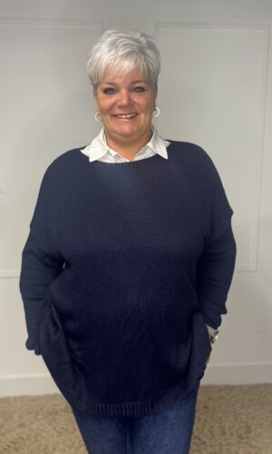 Effen trui ronde hals Jeda
