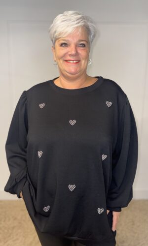 Sweater met hartjes Lena