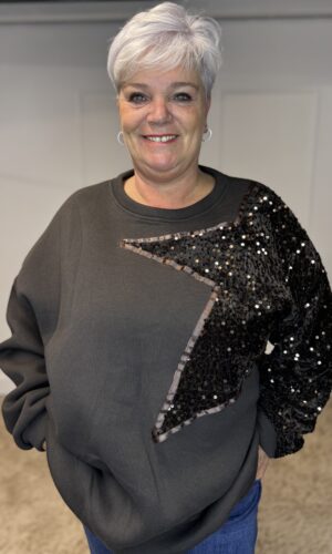 Sweater met sterpailetten Star